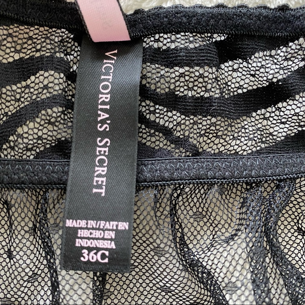 Victoria's Secret Pink and Black Mesh Babydoll Chemise - Picture 6 of 8